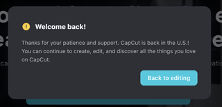 CapCut is back