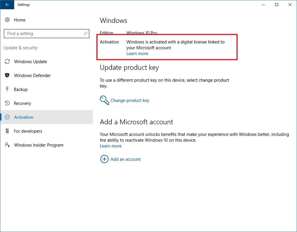 How to link your Windows 10 product key to a Microsoft account ...