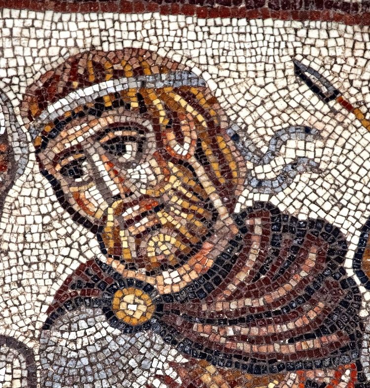 The new mosaic discovered in an ancient synagogue in Israel depicts a story from Jewish legend. Alexander is one of the characters from the legend. 