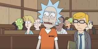 Rick and Morty courtroom sketch
