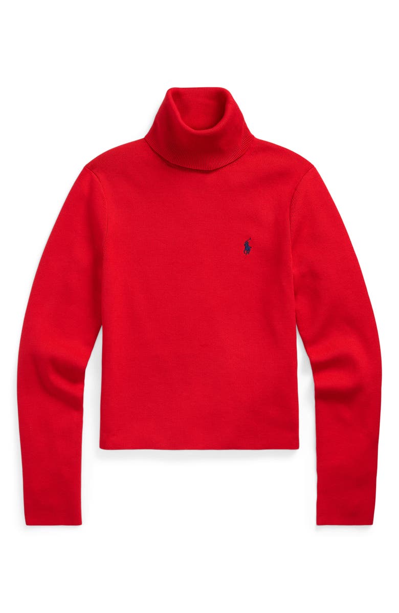 Pima Cotton Blend Turtleneck Sweater