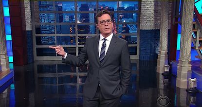 Stephen Colbert reluctantly mocks Donald Trump