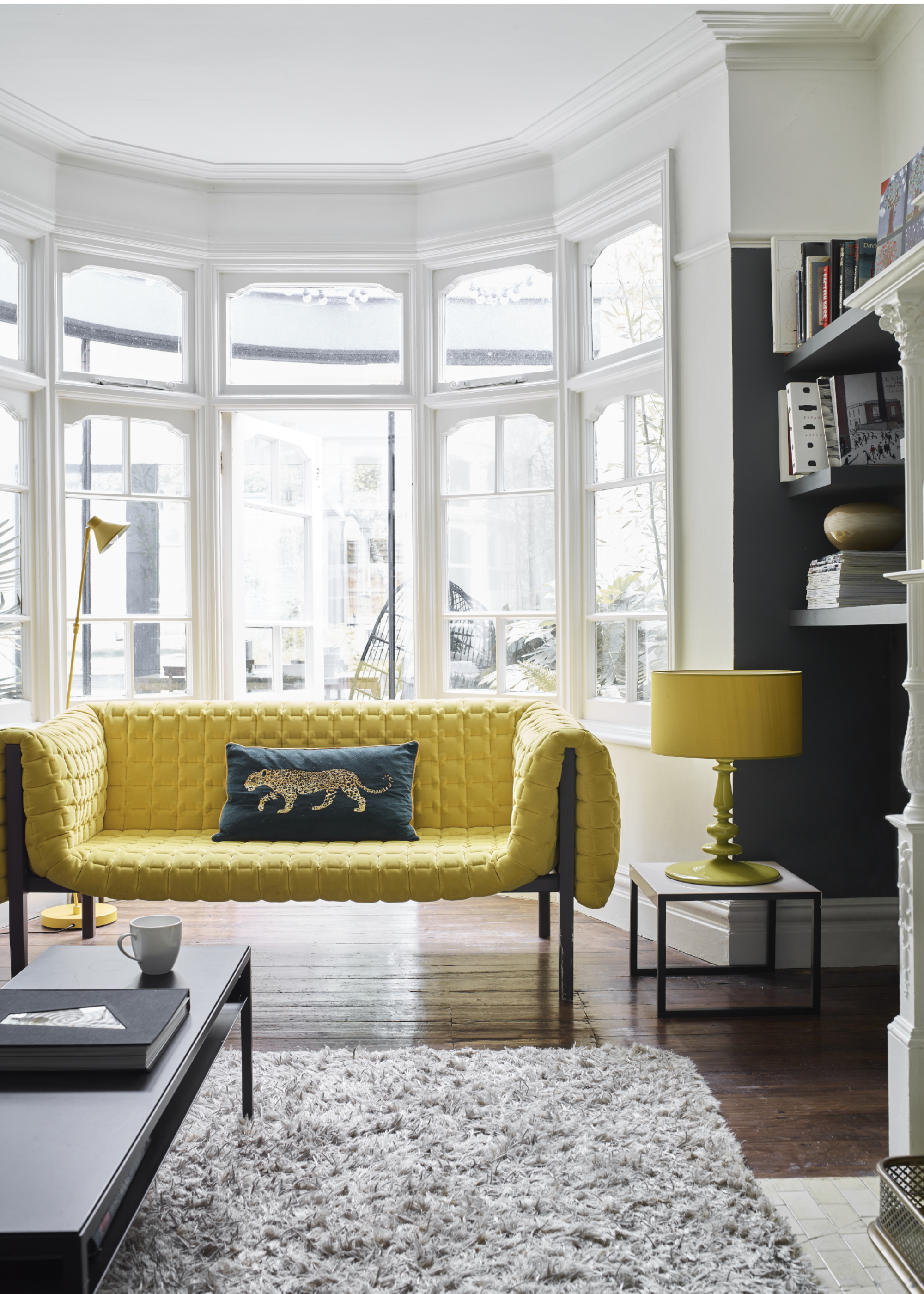Edwardian modern house in north London with curved glass wall
