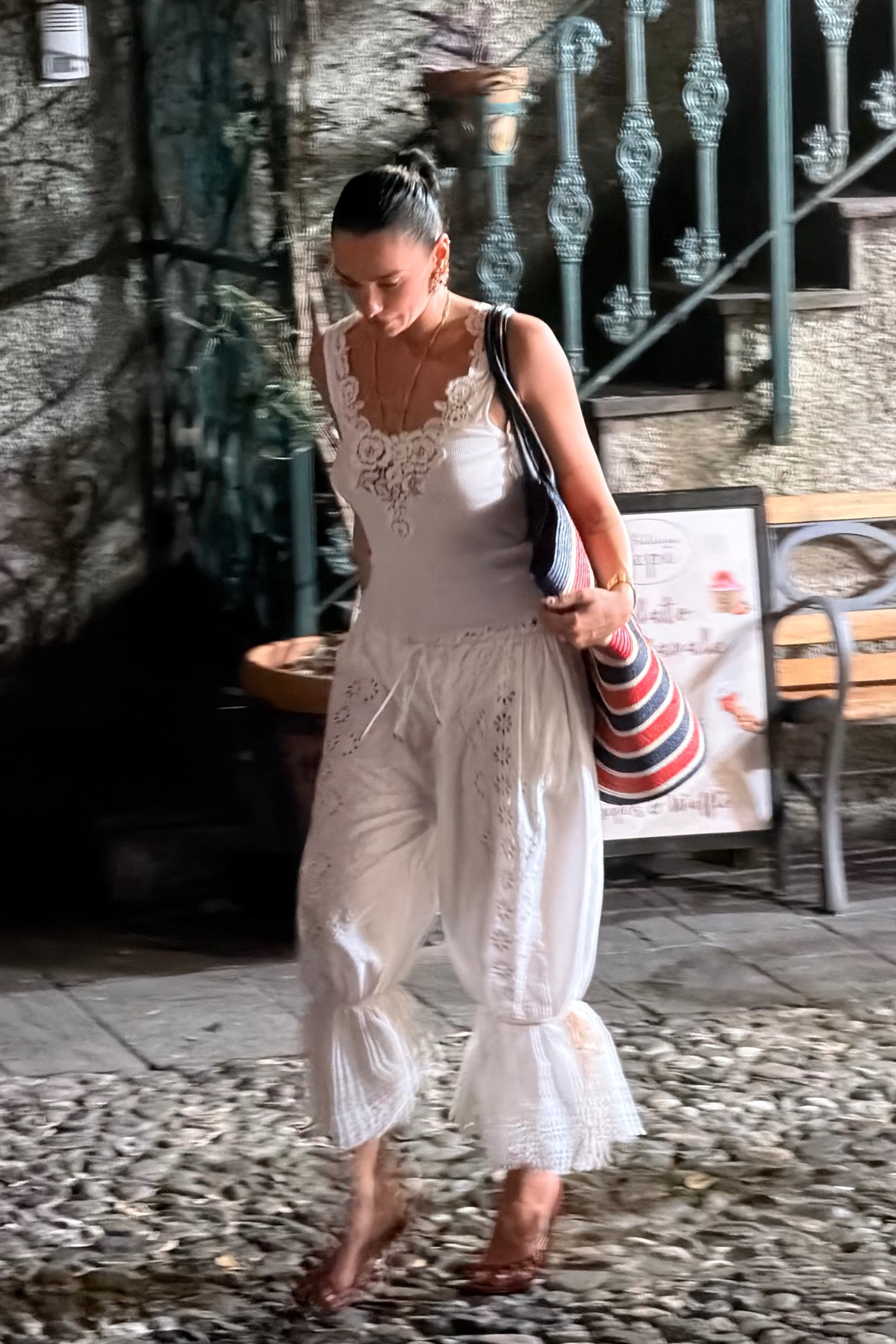 Dua Lipa styled a lace-trimmed camisole with Chlo&amp;eacute;'s take on the bloomers trend