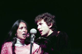 Joan Baez and Bob Dylan at the Newport Folk Festival