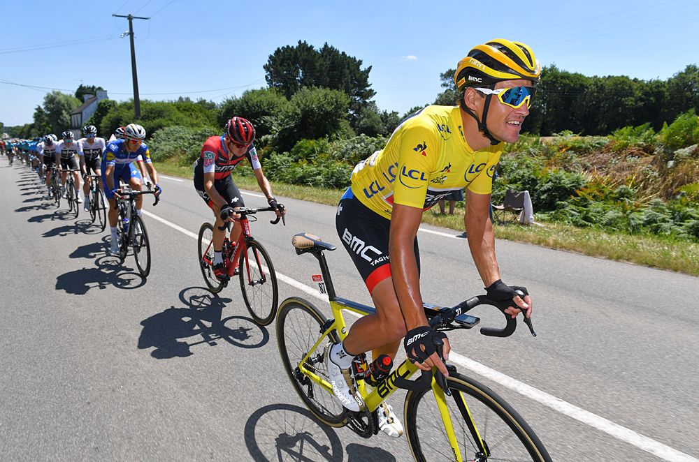 Yellow jersey Greg Van Avermaet (BMC) during stage 5 at the Tour de France