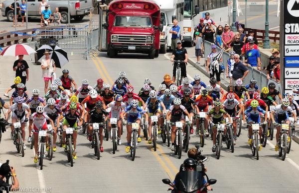 Elite women&rsquo;s start in the town of Windham, NY