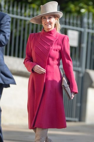 Sophie, Duchess of Edinburgh's Suede statement hat