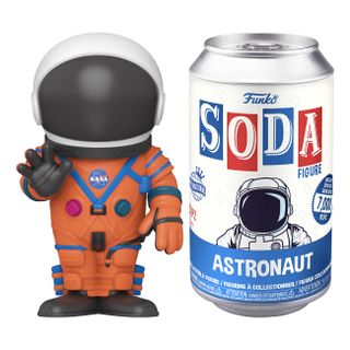 The "chase" version of Funko's NASA astronaut figure, packaged in one of six cans, sports the space agency's new Orion pressure suit.