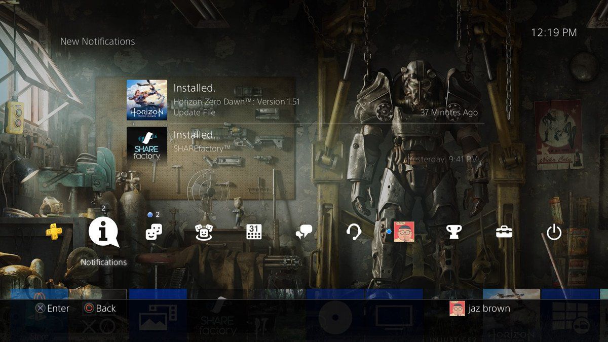 Ps4 home clearance screen