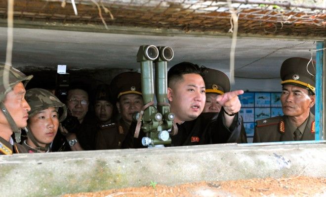 Kim Jong-Un visits a military unit on an island southwest of Pyongyang on in August 2012.