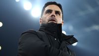 Arsenal manager Mikel Arteta during the game vs Bayer Leverkusen