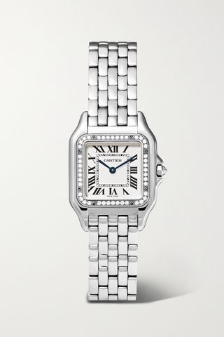 Panthère De Cartier 22mm Small Stainless Steel and Diamond Watch