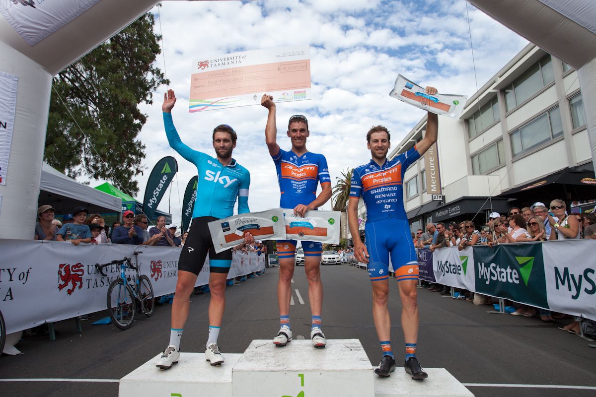 The men's podium at the Stan Siejka Classic