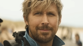Ryan Gosling smiling in The Fall Guy