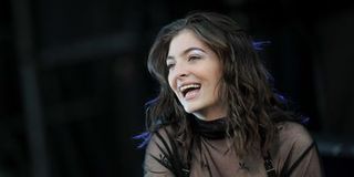 Lorde smiling and laughing