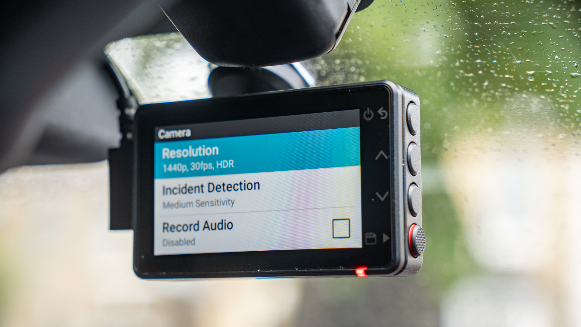 Garmin Dash Cam X210 in a car windshield