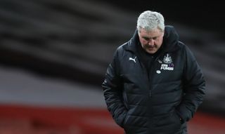 Newcastle head coach Steve Bruce is under increasing pressure after a nine-game winless run (Adam Davy/PA)