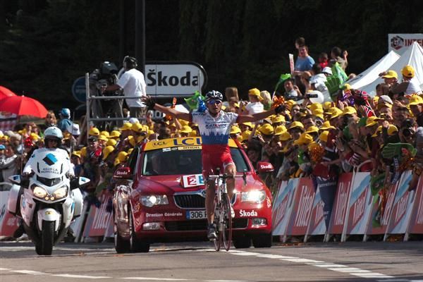 A solo win for the Russian champion, Sergei Ivanov (Katusha)