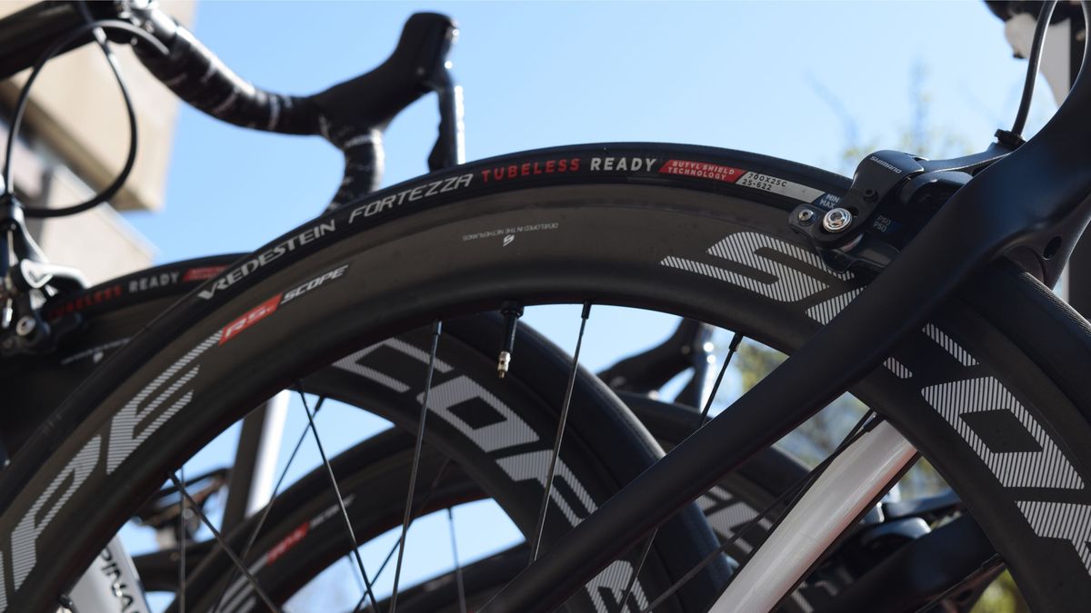 Riwal Readynez were another team to be racing with tubeless setups, again on wheels from Scope
