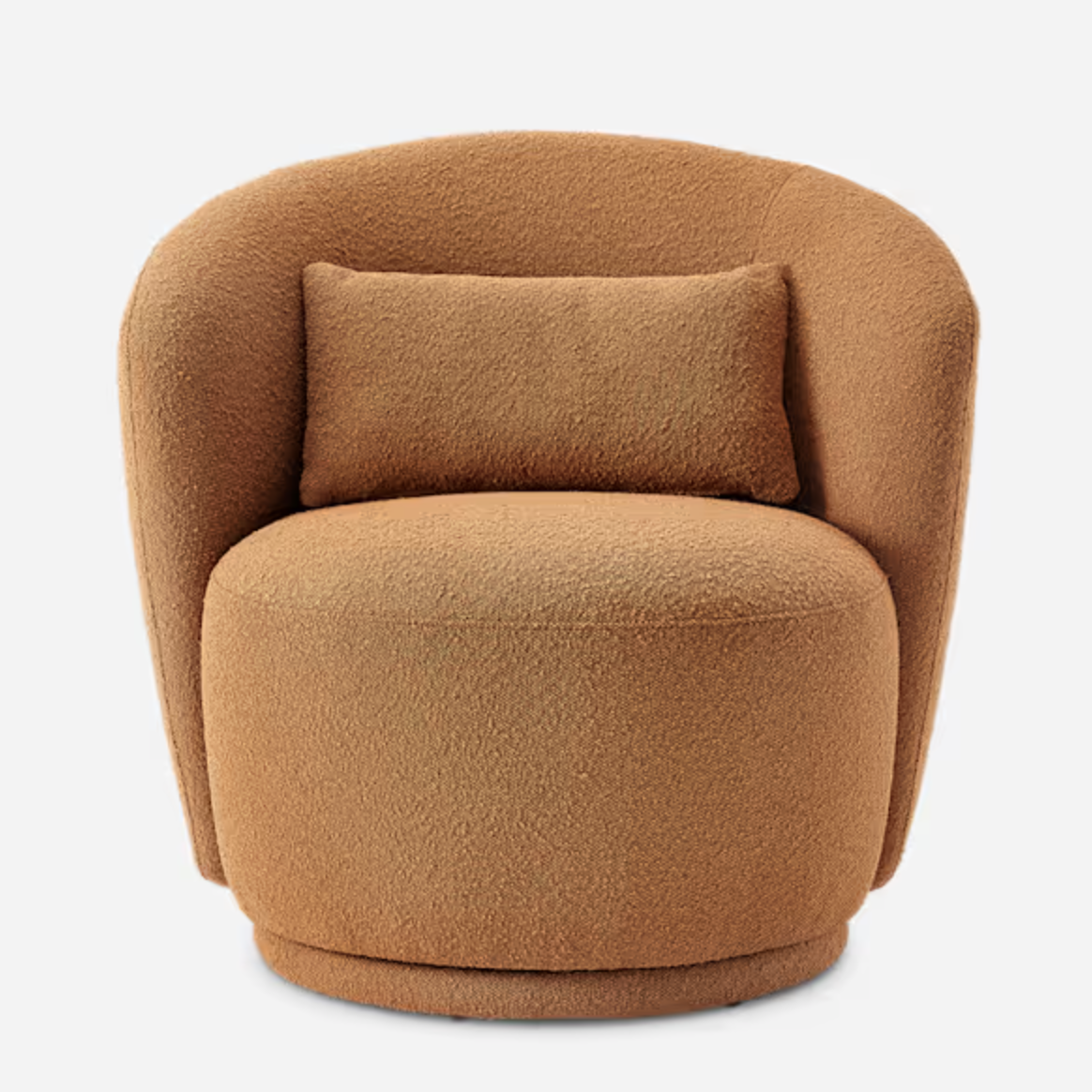 rust colored swivel chair