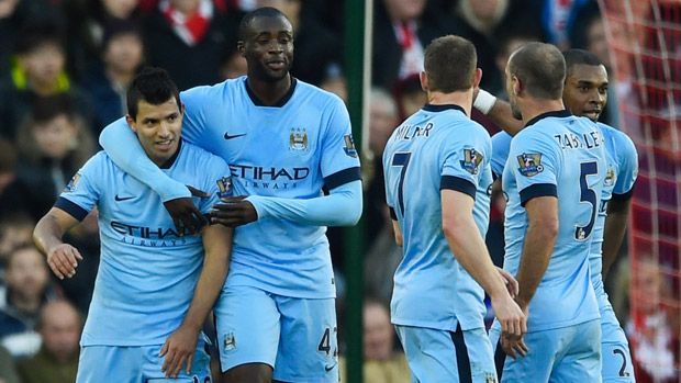 Sergio Aguero, Yaya Toure, Man City