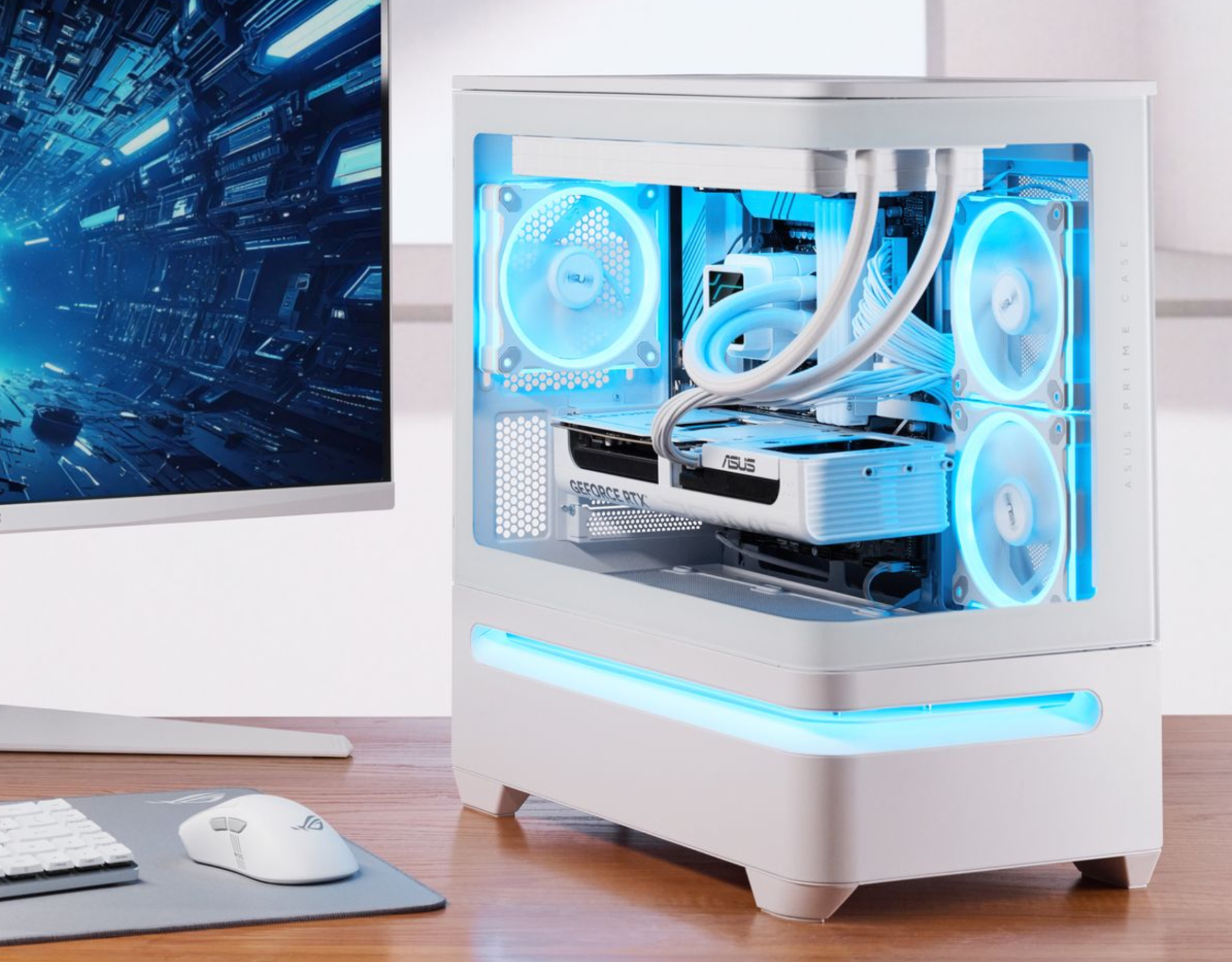 The Asus Prime AP202 case in various configurations