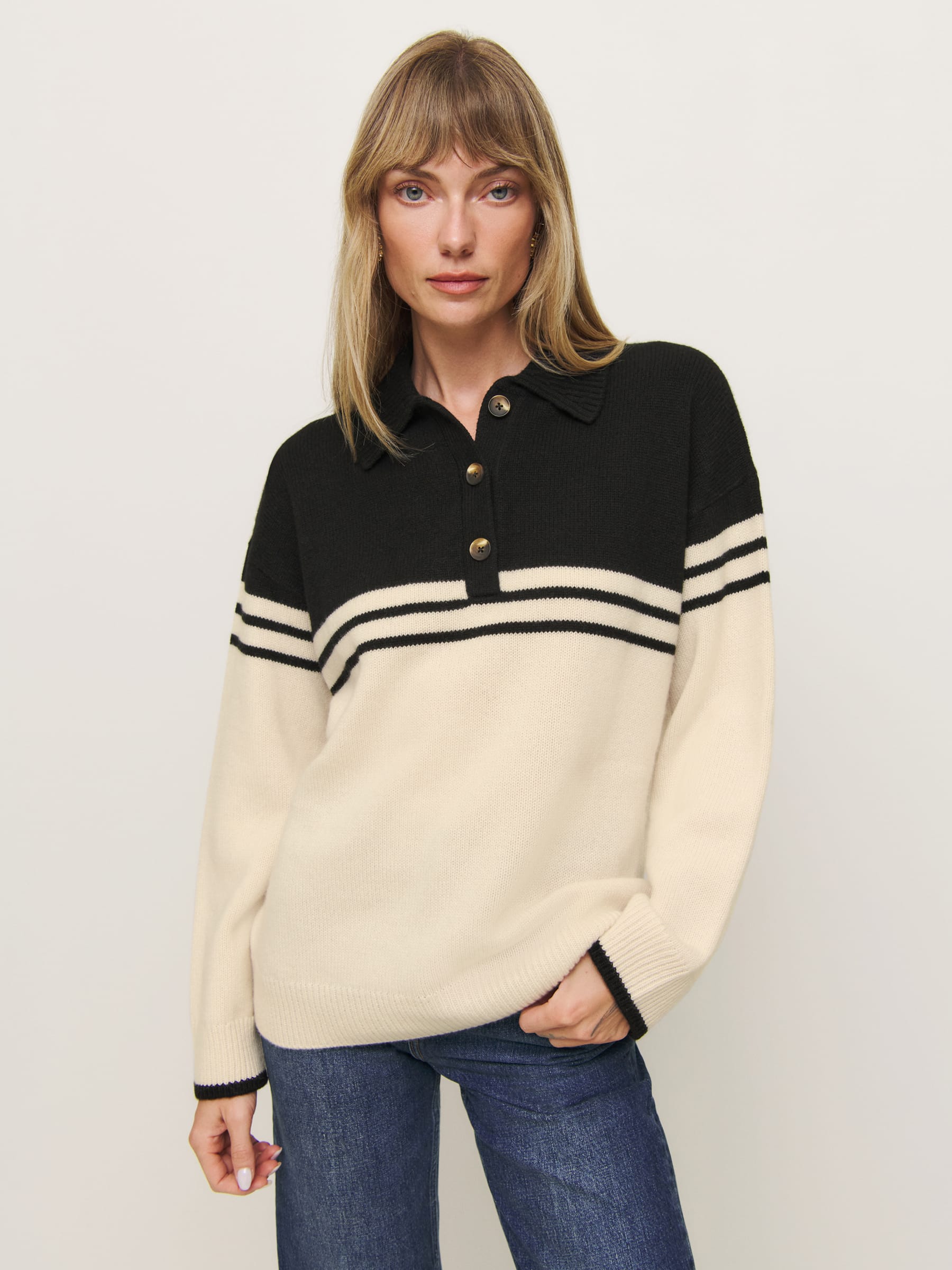 Brooklyn Cashmere Polo Sweater