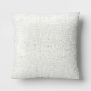 textured woven cotton throw pillow