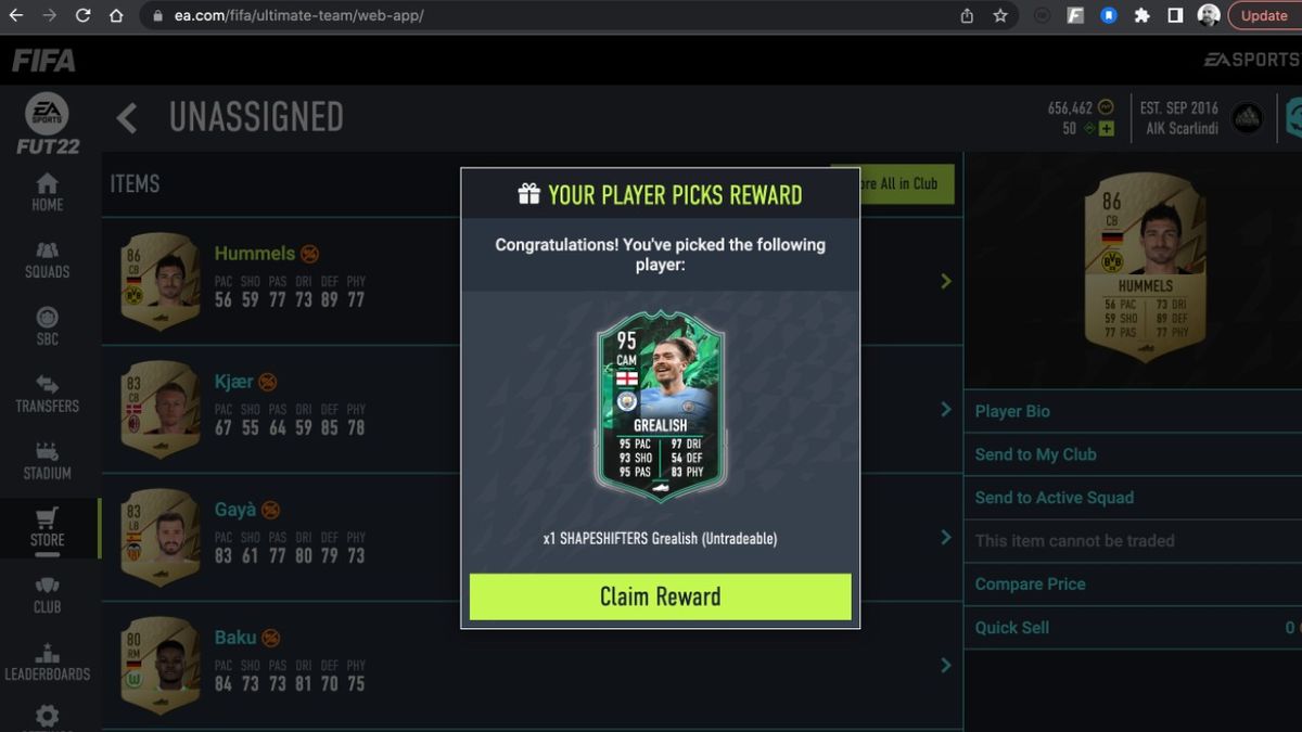 Fifa 22 Prime Gemischte Spieler Pack FIFA 22 Prime Gaming Pack 11 gives you a 83+ rated player pick