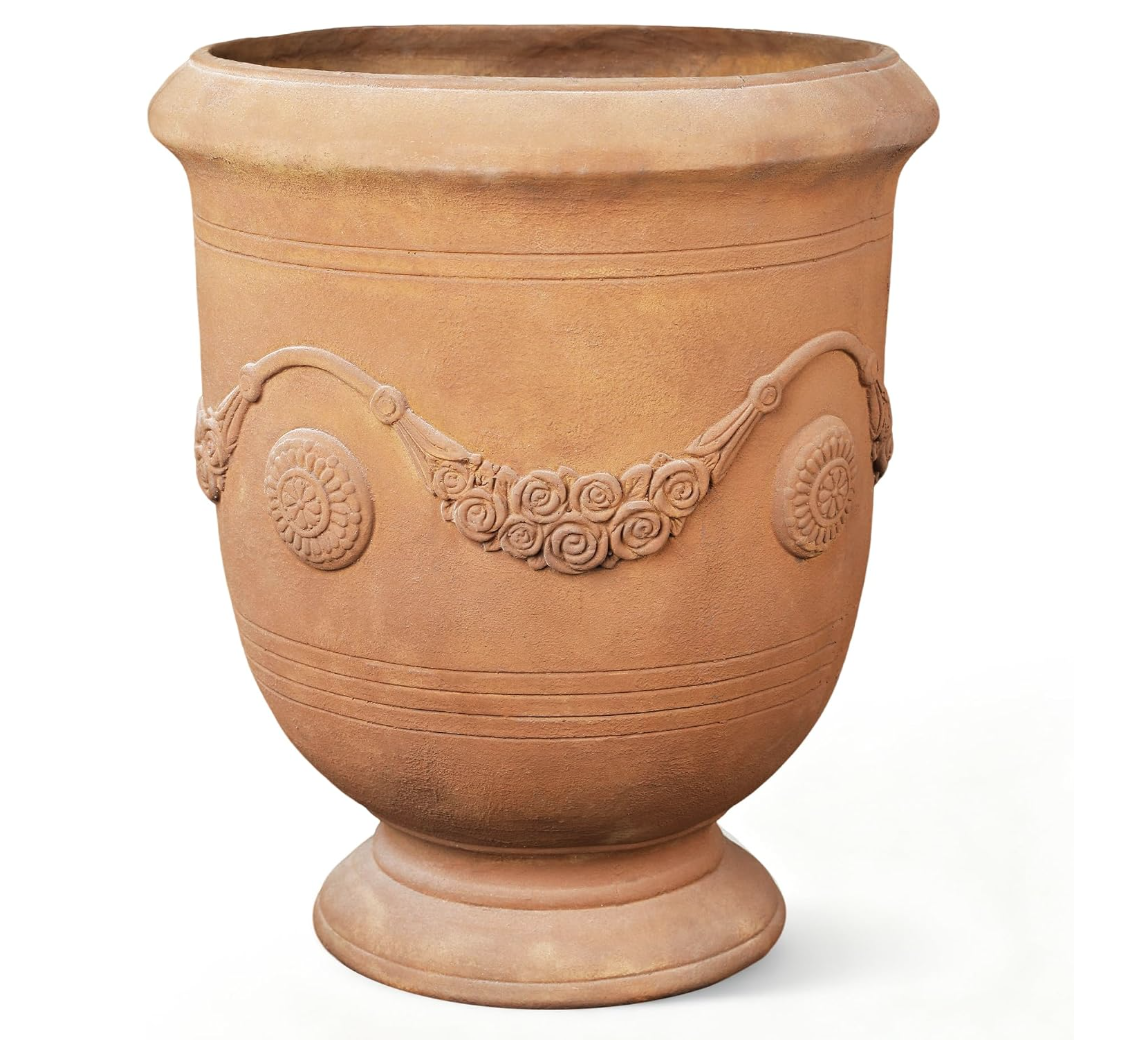 Greens Word 16.5" Magnesium Oxide Urn Planter
