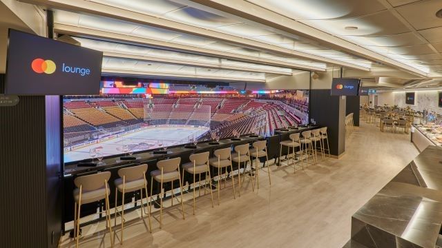 The inside of the Scotiabank Arena, Home of the Toronto Maple Leafs and the Toronto Raptors.