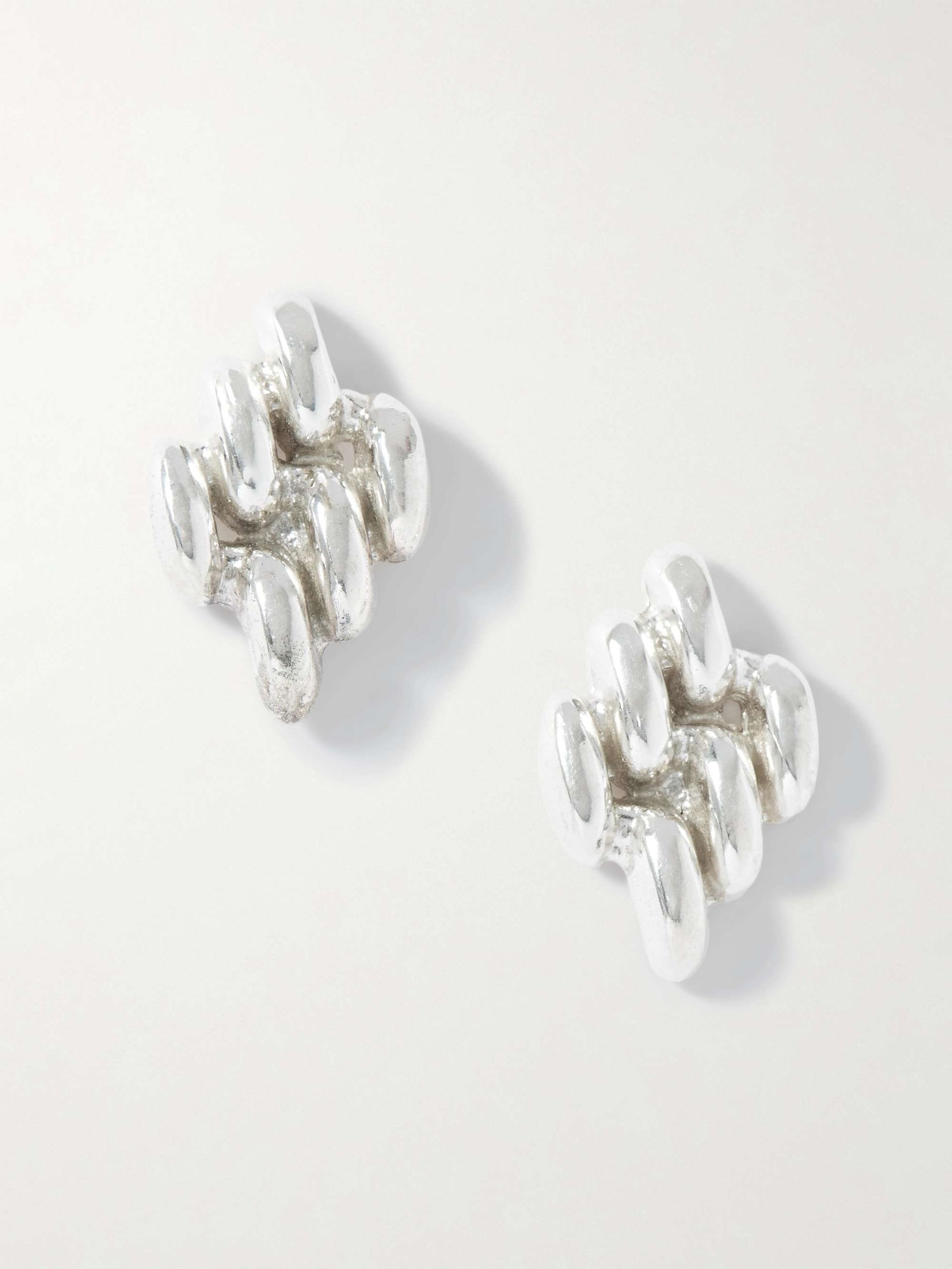 Mini Chain Link Sterling Silver Earrings