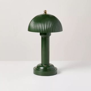 Fluted Metal Rechargeable Library Table Lamp