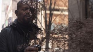 Samuel L. Jackson turning to dust in Avengers: Infinity War