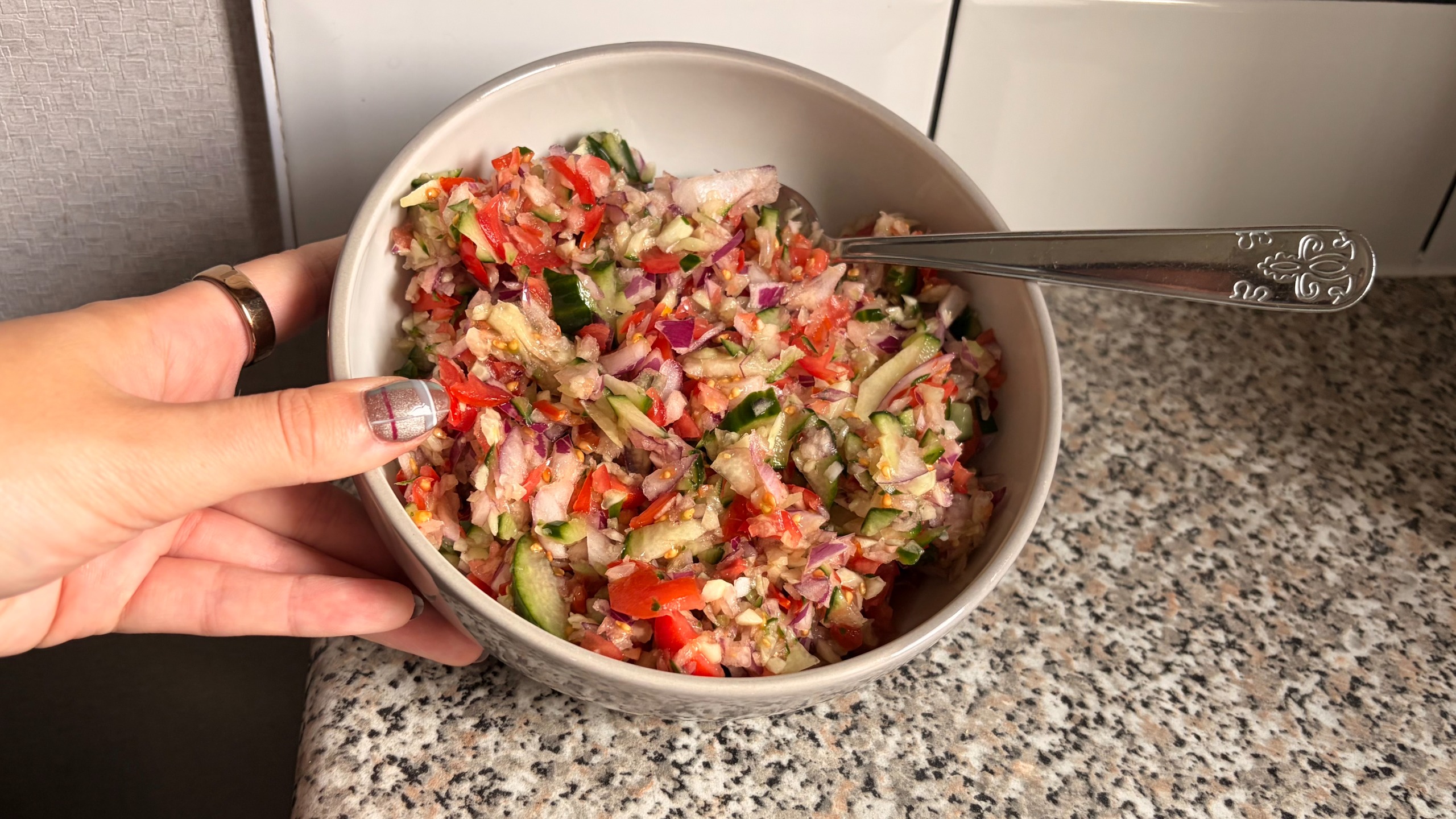 Chopped salad made using the Ninja Crush Boss