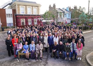 EastEnders cast and crew with The Prince of Wales and The Duchess of Cornwall