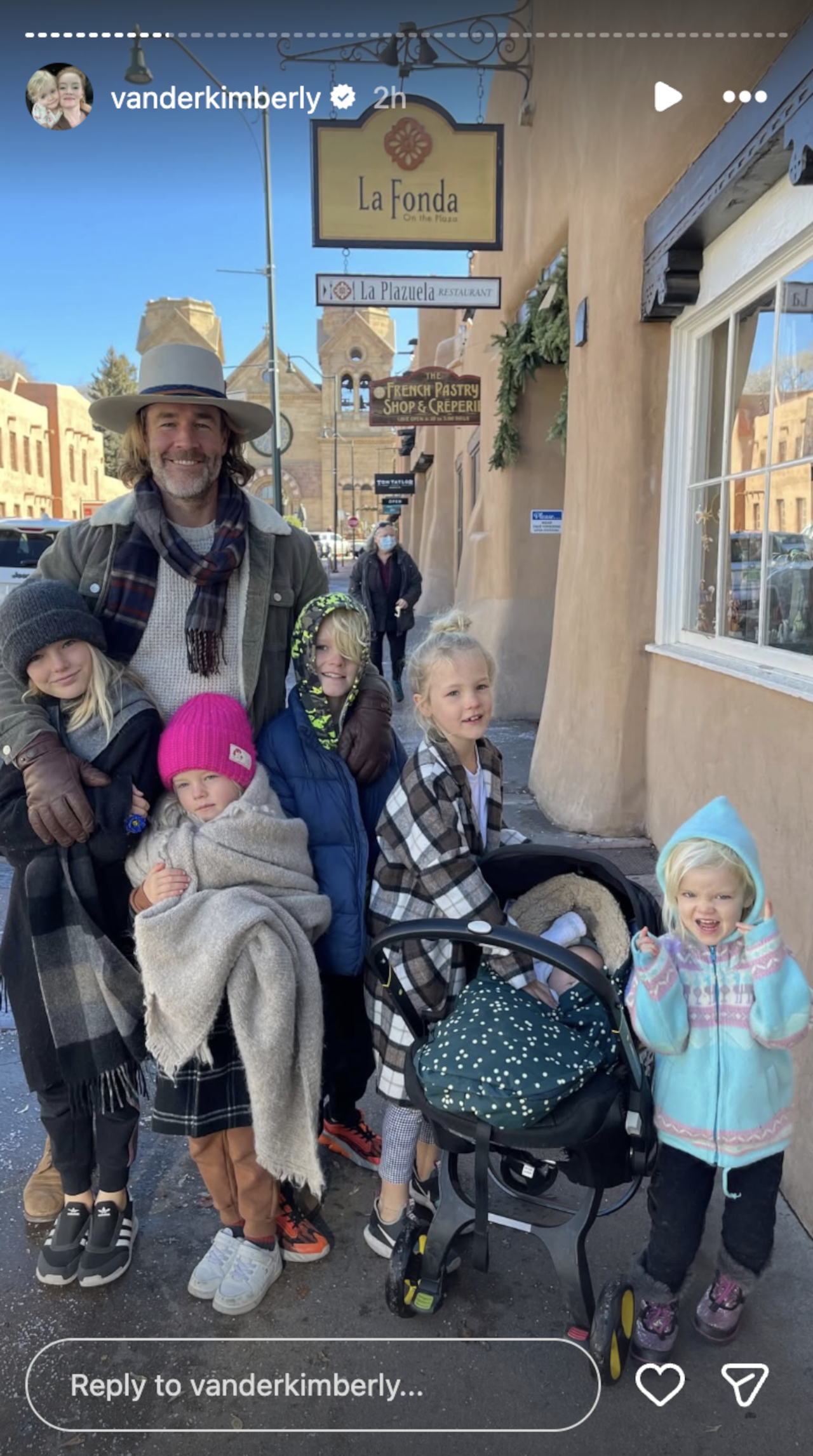 Kimberly Van Der Beek's IG story.