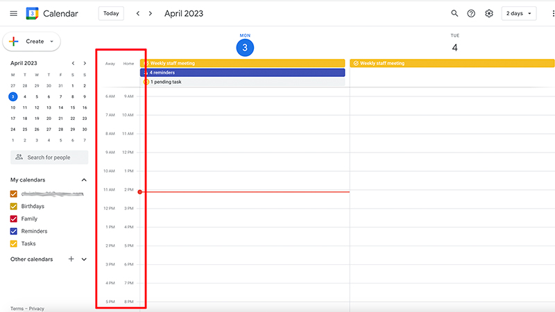 calendário do Google