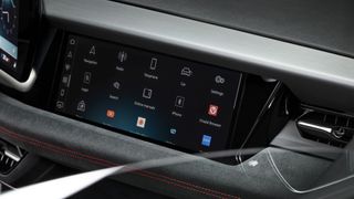 The in-car screen of an Audi Q6 e-tron