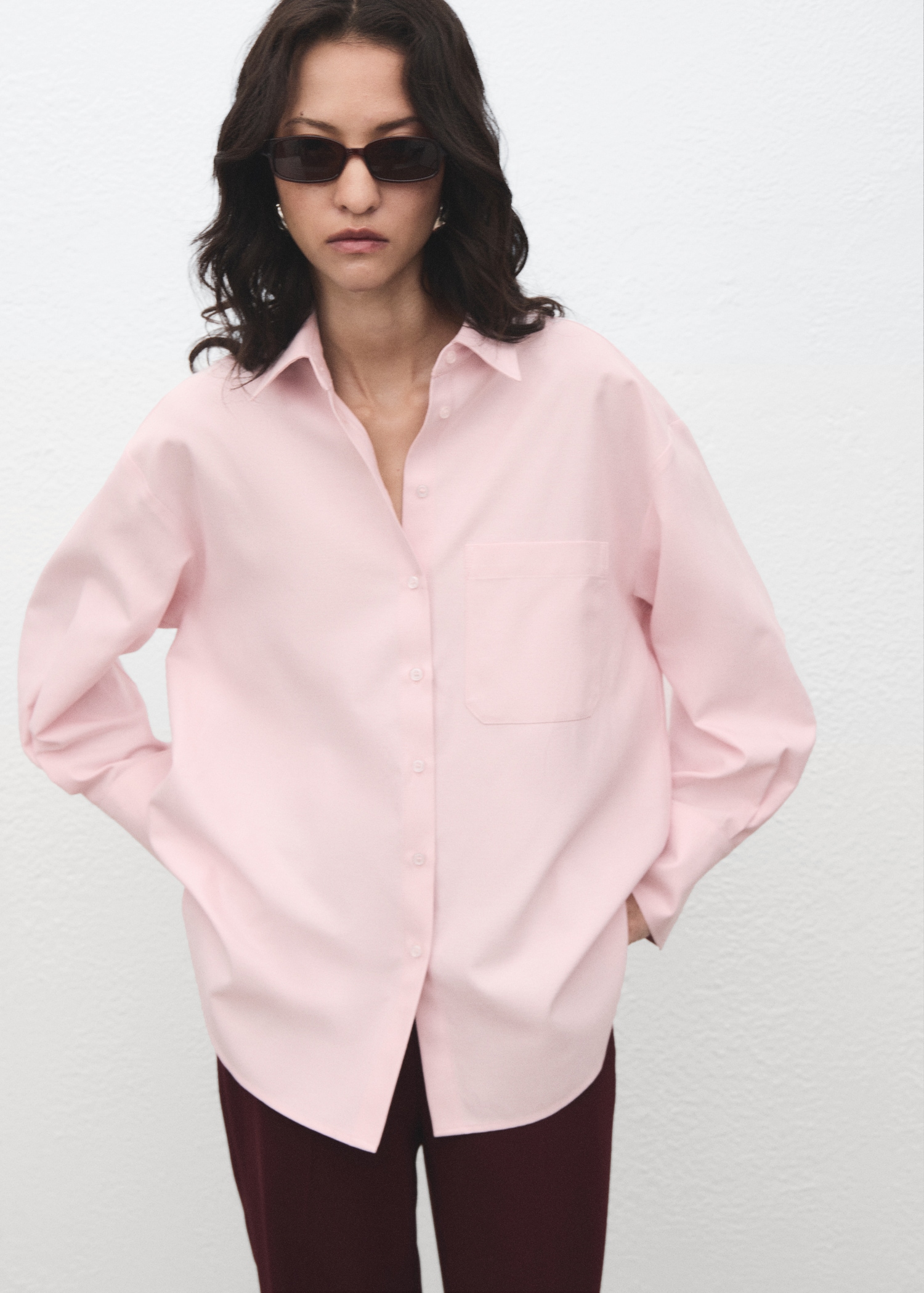Pocket Oversize Shirt - Women | Mango United Kingdom