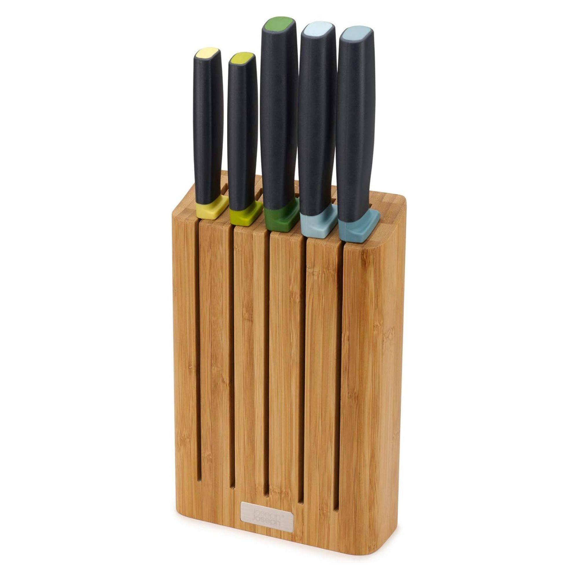Joseph Joseph Elevate - 6-Piece Japanese Kitchen Knife Set With Slimline Bamboo Block