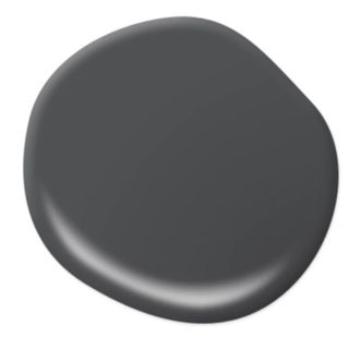 A dark grey color swatch 