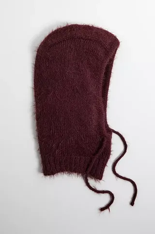 Uo Burgundy Knit Hood