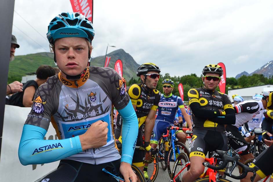 Truls Korsaeth shows his team colours