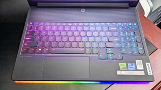 Lenovo Legion 9i (Gen 8) RGB keyboard.