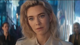 A close up shot of Alanna Mitsopolis/the White Widow in Mission Impossible 7's trailer