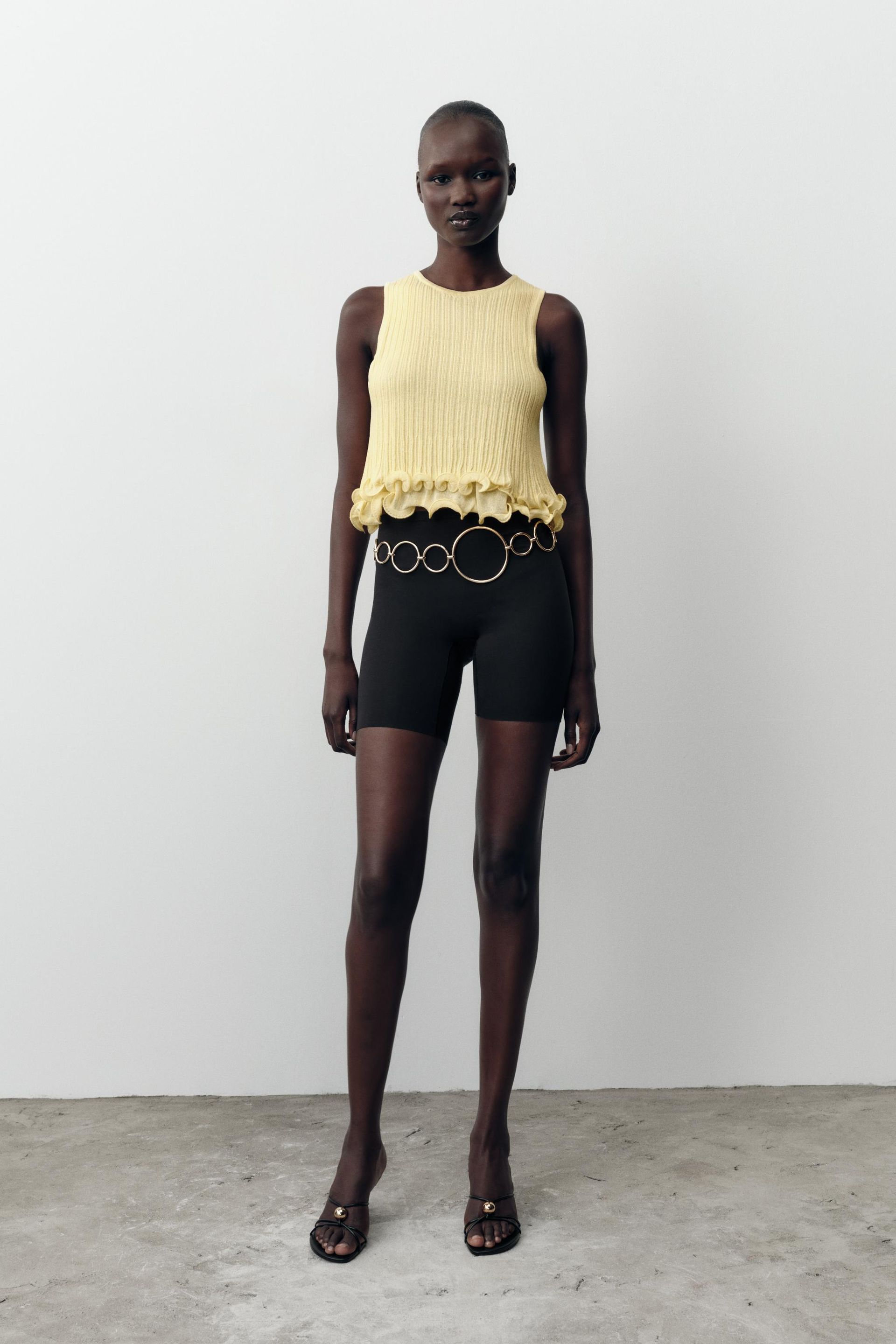 Wavy Hem Knit Top