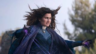 Kathryn Hahn as Agatha Harkness in costume in WandaVision