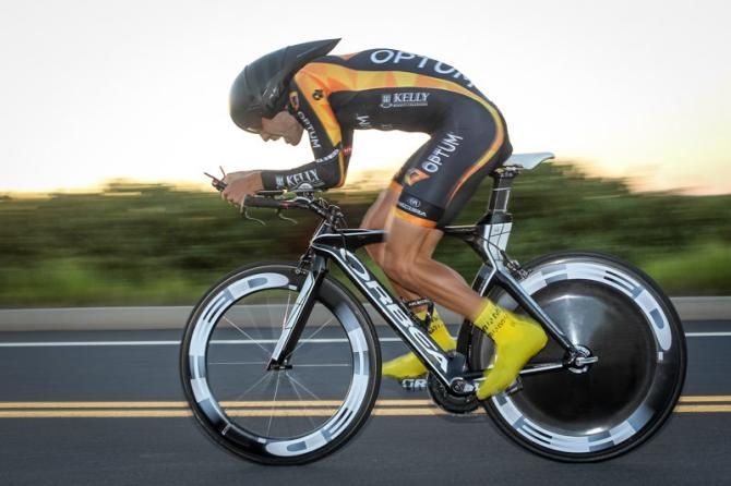 Jesse Anthony (Optum) heads out late in the day.